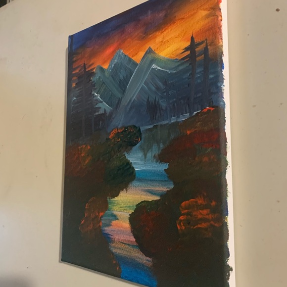 Mountain Sunset Canvas Art